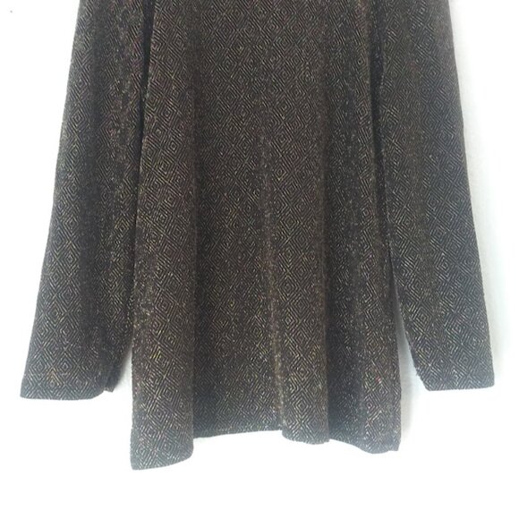 No Boundaries women's size XL black and gold cold shoulder metallic blouse - Picture 3 of 16